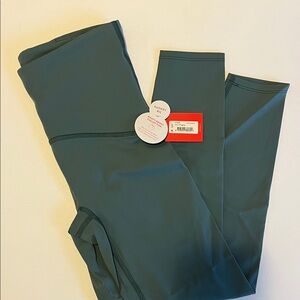 SPANX Booty Boost 7/8 Leggings color North Atlantic (muted green) SMall